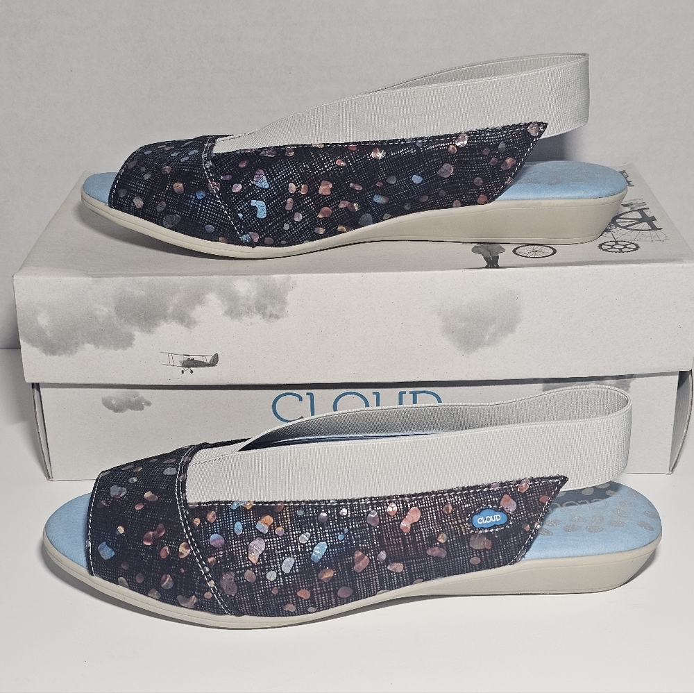 Cloud Caliber Grey Bubbles Women's Slingback Sandals